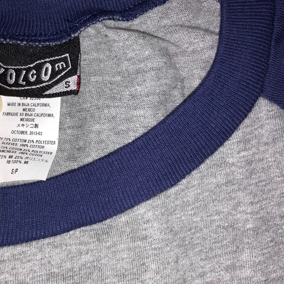 NEW mens small volcom tiger ringer tee youth against establishment 1991 - Picture 4 of 5